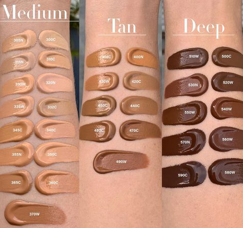 Anastasia Beverly Hills Luminous Foundation Swatches & Loose Powder - Beauty Trends and Latest Makeup Collections | Chic Profile Anastasia Foundation, Makeup Knowledge, Anastasia Beverly Hills Foundation, Man Jewellery, Picture Makeup, Bee Makeup, Makeup Classes, Face Cake, Foundation Swatches