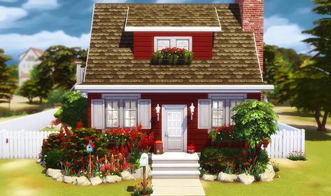 Game Room Kids, Die Sims 4, Sims 4 Family, Rose House, Sims 4 House Plans, Sims 4 House Building, Red Garden, 200 Followers, Garden Games