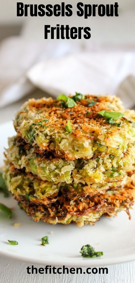 Brussels Sprout Fritters Brussel Sprout Fritters, Brussel Sprouts Breakfast, Brussel Sprout Hashbrowns, Brussels Sprouts Breakfast, Brussels Sprout Breakfast, Recipes Using Brussel Sprouts, Brussel Sprout Breakfast, Leftover Brussel Sprouts Recipe, Brussel Sprout Meals