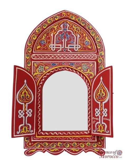 Frames Illustration, Wedding Illustration Card, Morocco Art, Moroccan Mirror, Carpet Designs, Rajasthani Art, Moroccan Furniture, Mirror Makeover, Persian Art Painting