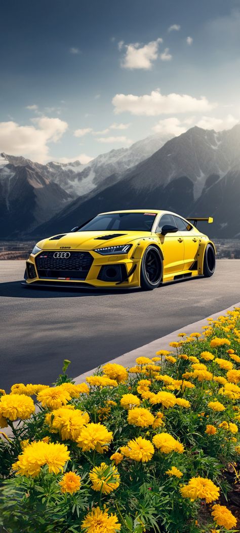 Audi Gt, Car Ferrari, Manchester United Fans, Cool Car Pictures, Car Wallpaper, Yellow Car, Car Inspiration, Car Gadgets, Ford Mustang Gt