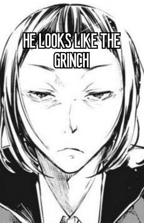 Mori bsd grinch💯💯 Mori Bsd Meme, Mori Slander Bsd, Bsd Slander, Mori Slander, Bsd Christmas, Mori Bsd, Hate Christmas, Bsd Manga, Bsd Memes