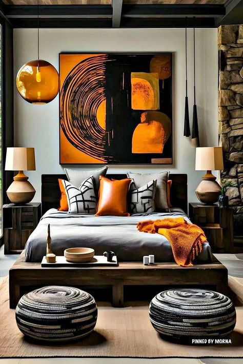 African Decor Bedroom, Home Vibes, Chic Lighting, Island Villa, Small Apartment Design, African Home Decor, Living Room Decor Inspiration, Boho Bedroom Decor, Home Building Design