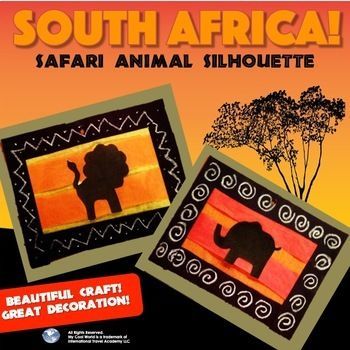 South Africa! Safari Animal Silhouette Craft - Easy Step-by-Step Instructions Drawings step by step for kids #drawingsstepbystepforkids Drawing ideas #drawingideas Drawing ideas for kids #drawingideasforkids 3.540 Safari Silhouette, Africa Safari Photography, Africa Safari Lodge, Safari Crafts, South Africa Art, Africa Craft, African Art Projects, South Africa Safari, Safari Photography