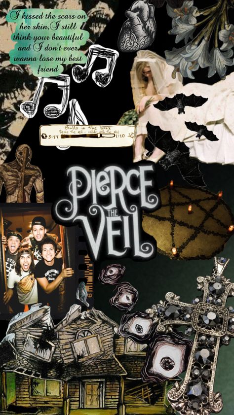 #music #aestheitc #ptv #piercetheveil #gothic Pierce The Veil Wallpapers Collide With The Sky, Piece The Veil Band Wallpaper, Pierce The Veil Background, Pierce The Veil Outfit Ideas, Pierce The Veil Wallpapers Aesthetic, Pierce The Veil Wallpaper Iphone, Ptv Poster, Pierce The Veil Wallpapers, Ptv Wallpaper