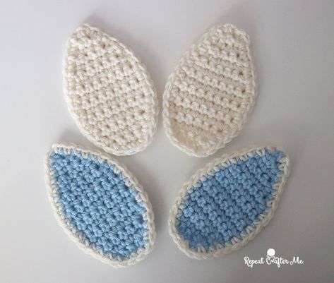 How To Make Crochet Bunny Ears, Crocheted Bunny Ears, How To Crochet Bunny Ears Free Pattern, Bunny Headband Crochet, Crochet Rabbit Ears Free Pattern, Crochet Bunny Headband, How To Crochet Bunny Ears, Crochet Ears Animal, Crochet Bunny Ears Pattern