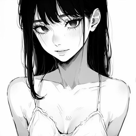 얼굴 드로잉, Drawing Examples, Best Anime Couples, Anime Cover Photo, Anime Monochrome, Anime Sketch, Cute Anime Pics, Manga Illustration, الرسومات اللطيفة