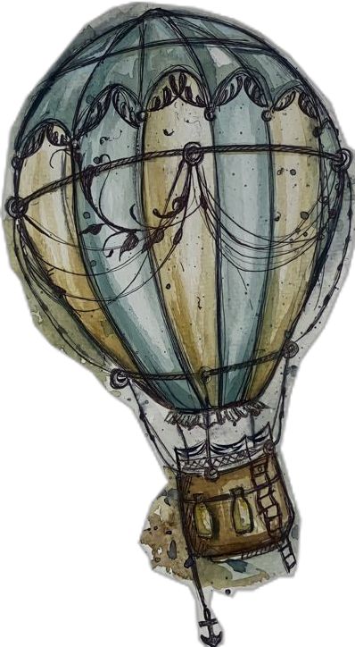 Hot Air Balloon Sketch, Air Balloon Sketch, Hot Air Balloon Aesthetic, Balloon Sketch, Watercolor Hot Air Balloon, Hot Air Balloon Drawing, Quick Draw, Hot Air Balloon, Air Balloon