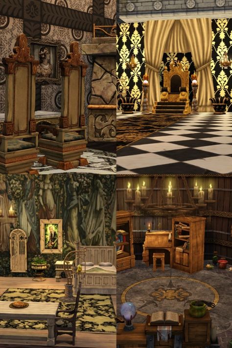 Medieval Interior, Sims Medieval, The Sims, Sims 4, Fireplace, Tumblr, Bedroom, Home Decor, Home Décor