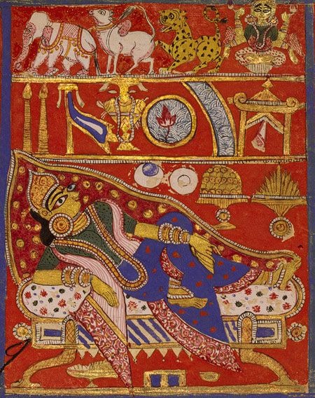 Phad Painting, Illustrated Manuscript, Indian Folk Art, Indian Paintings, Hindu Art, Watercolor Art Lessons, Dance Art, Traditional Paintings, Metropolitan Museum