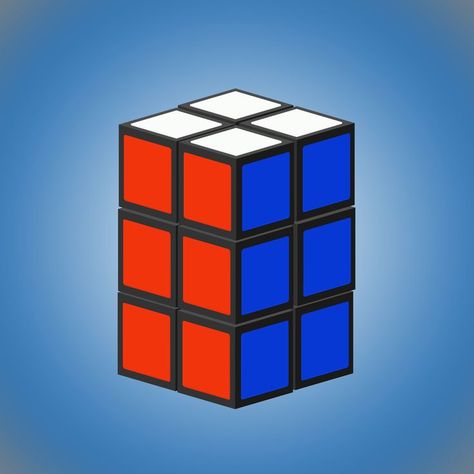 Also know as tower cube. 🧐🧐🧐 #2x2x3 #Rubikcube #Inkscape #Vectorart Vector Art, Tower, Art