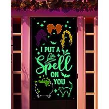 Amazon.com Shopping Cart Hocus Pocus Door, Halloween Door Decorations Classroom, Porch Light Covers, Witch Door, Glow In The Dark Halloween, Magic Theme, Halloween Hocus Pocus, Porch Pumpkins, Halloween Party Decorations