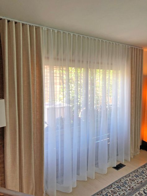 Linen Drapery Panels, Window Treatments Sheer, Crochet Curtain Pattern, Linen Drapery, Window Treatments Bedroom, Custom Drapery, Modern Curtains, Custom Window Treatments, Drapery Panels