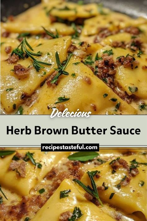 This Herb Brown Butter Sauce is a rich and aromatic sauce made with browned butter, fresh herbs, and optional lemon juice. It’s perfect for drizzling over pasta, vegetables, fish, chicken, or steak, adding a touch of elegance and a burst of flavor to any dish. Butter Pasta Sauce, Brown Butter Sauce Recipe, Butter Sauce For Pasta, Traditional Thanksgiving Recipes, Pasta Vegetables, Brown Butter Sauce, Easy Thanksgiving Recipes, Butter Pasta, Herb Sauce