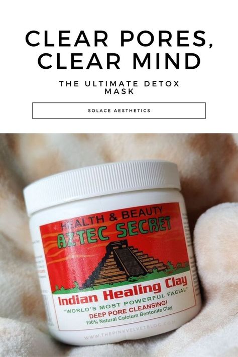 Aztec Secret Indian Healing Clay mask, ultimate detox for clear pores and mind, deep pore cleansing facial treatment #SkincareTips Aztec Secret Indian Healing Clay, Pore Cleansing Mask, Calcium Bentonite Clay, Self Care Essentials, Indian Healing Clay, Healing Clay, Body Mask, Clear Pores, Cleansing Mask