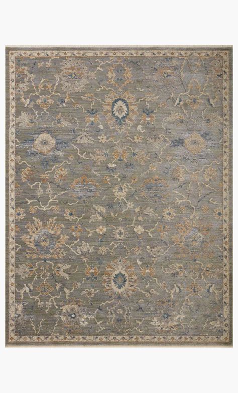 GIA-03 SAGE / GOLD | Loloi Rugs Catalogue Inspiration, Loloi Rugs, Transitional Living Rooms, Round Design, Traditional Rug, Power Loom, Round Rugs, Traditional Rugs, Dining Chair Set