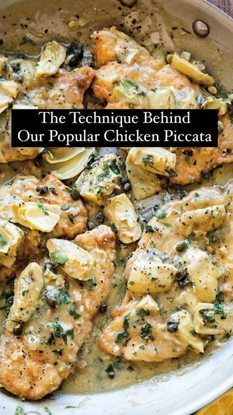 Chicken Piccata With Artichokes Williams Sonoma, Williams Sonoma Chicken Picatta With Artichokes, Chicken Piccata For A Crowd, Make Ahead Chicken Piccata For A Crowd, Veal Piccata Recipe Giada, Make Ahead Chicken Piccata, Chicken Piccata With Artichokes Recipe, Chicken Piccata Casserole, Giada Chicken Piccata