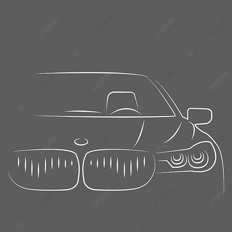 Bmw Line Art, Bmw E60 Drawing, Cars Line Art, Bmw Logo Art Design, Bmw Tattoo Ideas, Bmw Symbol, Bmw Tattoo, Bmw Drawing, Car Line Art