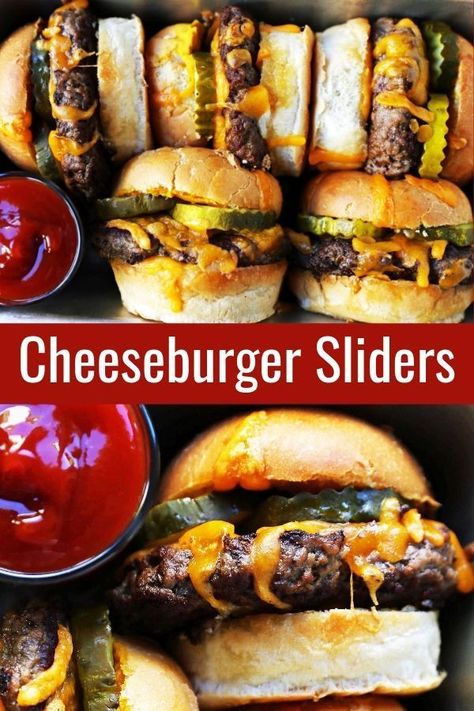 Best Cheeseburger Sliders, Superbowl Party Food Easy, The Best Cheeseburger, Party Food Easy Appetizers, Hamburger Sliders, Hamburgers Grilled, Cheese Sliders, Cheeseburger Sliders, Bowl Party Food