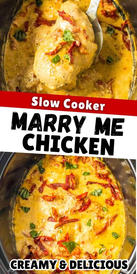 Sundried Tomato Sauce, Marry Me Chicken Recipe, Slow Cooker Dinner Recipes, Marry Me Chicken, Easy Crockpot Dinners, Sausage Potatoes, Sundried Tomato, Slow Cooker Dinner, Crockpot Dishes