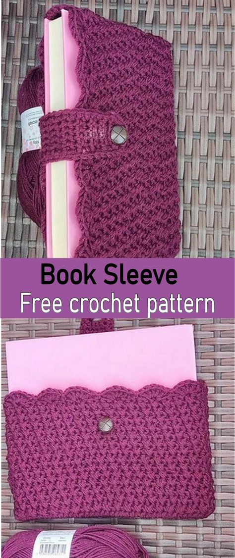 A crochet book sleeve is the perfect way to protect and personalize your favorite books. To create a sleeve that fits a variety of book sizes, it’s important to measure the height, width, and thickness of your book and add a little extra room for ease. For paperback books, a sleeve should be about 1-2 inches larger than the book in all directions, while hardcover books may need slightly more room due to their added thickness. To ensure the book sleeve provides enough protection, choose a thick y Crochet Book Pillow, Crochet Book Markers, Crochet Book Sleeve Free Pattern, Library Crochet, Crochet Book Sleeve, Personalized Crochet, Crochet Book, Easy Books, Book Pillow