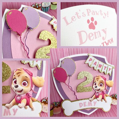 Let's Pawty! Adorable Skye Paw Patrol invitation. Skye Paw Patrol Birthday Invitation, Sky Paw Patrol Invitation Template, Skye Paw Patrol Birthday Background, Sky Paw Patrol Birthday Banner, Sky Paw Patrol Party 3rd Birthdqy, Paw Patrol Skye Birthday, Skye Paw Patrol Party, Sky Paw Patrol, Paw Patrol Birthday Decorations