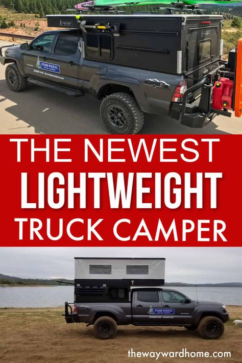 Lightweight Truck Campers, Diy Truck Camper, Camper Exterior, Pickup Camping, Camper Home, Vehicle Camping, Mini Campers, Camper Jacks, Retirement Goals