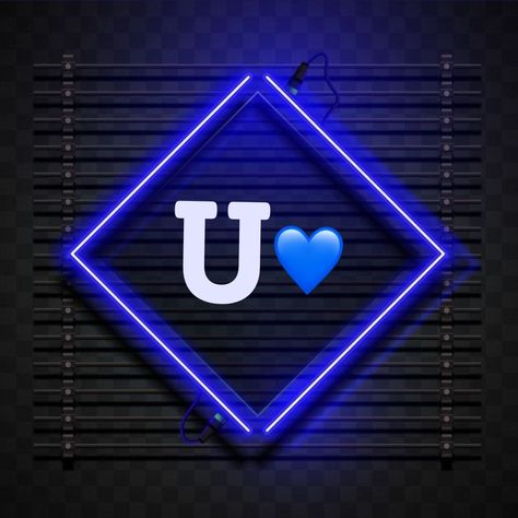 Letter U, Blue Neon, Whatsapp Dp, Youtube Channel, Neon, The World, Music, Blue