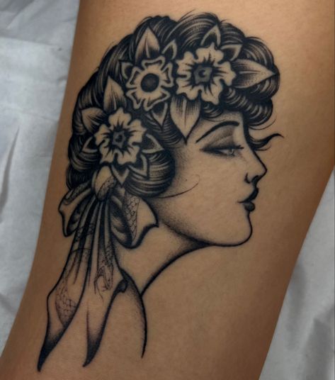 #tattoo #flash #flashtattoo #ink #traditionnaltattoo #radtrad #oldschool #oldschooltattoo #blackandwhite #black #paris #parismaville #parisville Lady Head Tattoo Flash, Lady Head Tattoo, Bold Tattoo, Inspo Tattoo, Traditional Tattoo Inspiration, Flash Ideas, Black Paris, Head Tattoo, Witch Tattoo