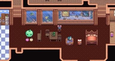 Recessed Fish Tank at Stardew Valley Nexus - Mods and community Black Tree, Games Images, Stardew Valley, Popular Games, All Games, Social Interaction, News Games, Fish Tank, To Work