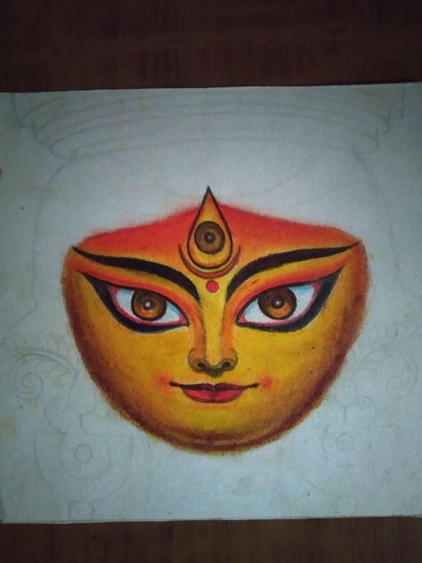 My first oil pastel drawing#jai maa durga Oil Pastel Drawing Ideas, Pastel Drawing Ideas, Jai Maa Durga, Durga Maa Paintings, Painting Oil Pastel, Oil Pastel Paintings, Maa Durga, Oil Pastel Drawings, Durga Maa