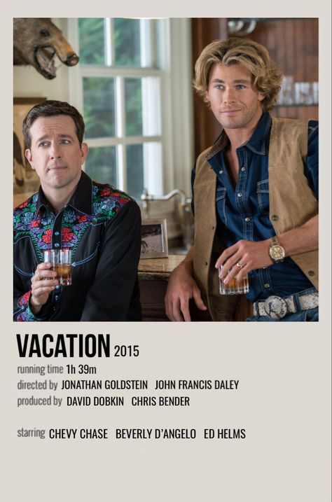 minimal polaroid movie poster for vacation Vacation Movie Poster, John Francis Daley, Beverly D'angelo, Polaroid Movie Poster, Ed Helms, Netflix Hacks, Vacation Movie, Leslie Mann, Iconic Movie Posters