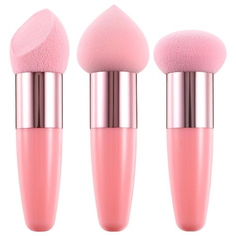 PRICES MAY VARY. Makeup sponge with handle can quick and handy to use for various cosmetic products. Sponge makeup applicator is manufactured with premium material, they are very comfortable to use. makeup blender. Makeup sponge can be used for applying, liquid foundation, loose powder, cream, etc. mini. Multi functional makeup sponge perfect for daily use or professional makeup. makeup eggs sponge. Concealer sponge is breathable, lightweight, supple and comfortable to touch and use. egg sponge. Make Up Sponge, Face Sponge, Makeup Stickers, Foundation Sponge, Makeup Sponges, Make Up Tools, Makeup Blender, Blending Sponge, Beauty Sponge