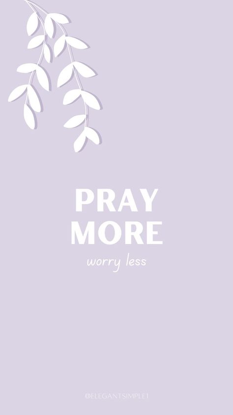 Positive vibes | Wallpaper | Purple 💜 Pray More Worry Less Wallpaper, Positive Vibes Wallpaper, Peace Wallpaper, Worry Quotes, Pray More Worry Less, Pray More, Vision Board Images, Wallpaper Purple, Vibes Wallpaper