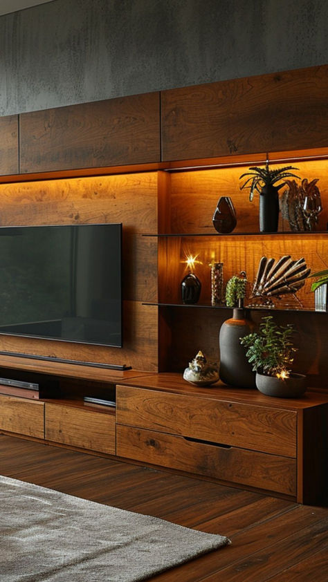 Visionary Viewing: 40 TV Unit Trends to Watch in 2024 Bedroom Tv Mount Ideas, Corner Tv Mounting Ideas, Tv Mounting Ideas, Best Tv Unit, Mounted Tv Ideas Living Rooms, Tv Unit Design Ideas, Industrial Lounge, Wooden Tv Unit, Fiji Resort