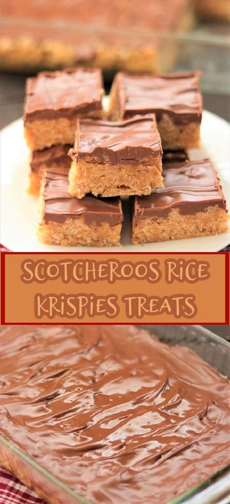 Rice Crispy Treat Variations, Recipes With Butterscotch Chips, Rice Krispie Treats Variations, Chocolate Rice Crispy Treats, Rice Crispy Bars, Butterscotch Recipes, Rice Krispies Recipe, Snickerdoodle Bars, Easy Candy