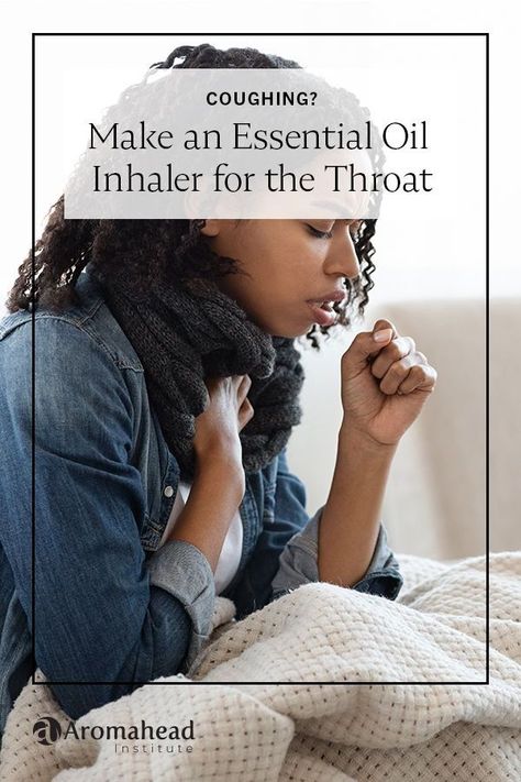 Comfort that cough with this DIY inhaler for the throat, made with spasm-calming essential oils. https://www.aromahead.com/blog/coughing-make-an-essential-oil-inhaler-for-the-throat-nl Essential Oil Inhaler Recipes, Headache Essential Oil Inhaler, Vicks Inhaler, Allergy Inhaler Essential Oils, Steam Inhalation For Cough, Essential Oil Inhaler, Calming Essential Oils, Essential Oil Benefits, Essential Oils Aromatherapy