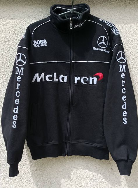 Vintage Mercedes McLaren F1 jacket | Grailed F1 Jacket Mclaren, Mclaren F1 Jacket, Mclaren Jacket Vintage, Mclaren Racing Jacket, Vintage F1 Merch, Mclaren Clothes, Vintage F1 Jacket, Mclaren Jacket, Mercedes Jacket