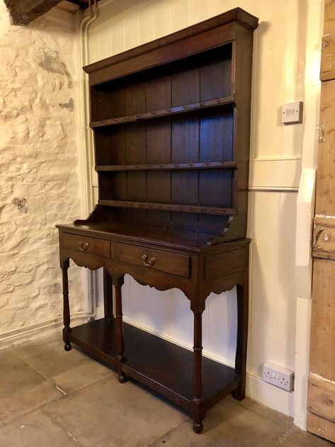 Welsh Dresser Makeover, Welsh Cupboard, Build A Dresser, Antique Welsh Dresser, Amjad Khan, Simple Dresser, French Country Ideas, Hutch Decor, Welsh Dresser