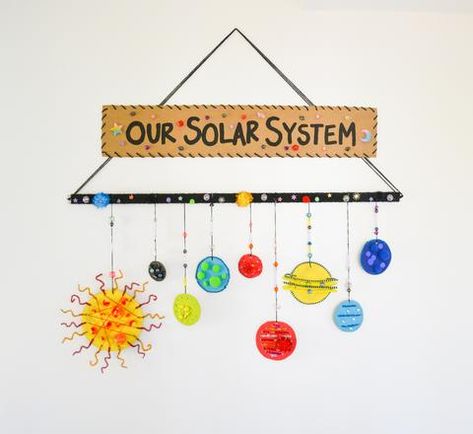 Solar System Wall Hanging – Kid Made Modern Solar System Display, Diy Solar System Project, Solar System Activity, About Solar System, Solar System Projects For Kids, Solar System Activities, Diy Solar System, Tata Surya, Solar System For Kids