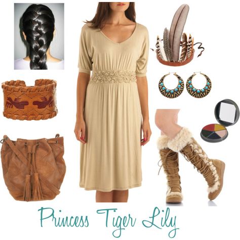 "Princess Tiger Lily" by moonshoespotterdftba on Polyvore Tiger Lily Peter Pan Costume, Princess Tiger Lily Costume, Tiger Lily Costume, Lily Costume, Pistachio Kulfi, Princess Tiger Lily, Peter Pan Outfit, Peter Pan Costumes, Peter Pan Costume