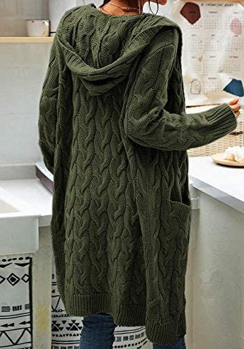 Elegant Maternity Dresses, Áo Len Cardigan, Chunky Cable Knit Cardigan, Long Sweater Coat, Fall Winter Coat, Round Neck Casual Dress, Women Overcoat, Plus Size Cardigans, Casual Cardigans