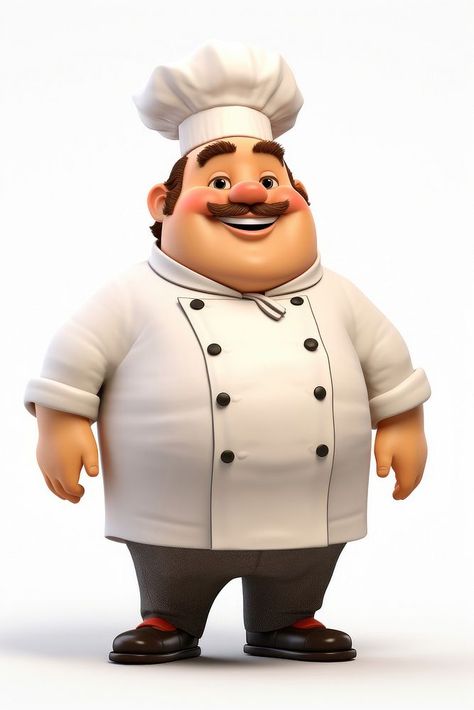 Chef Character, Chef Cartoon, Cartoon Chef, Portfolio Ideas, Chef Hat, Fat Man, Man Character, Chefs Hat, Christmas Carol