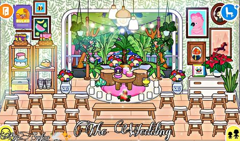 Toca Boca Wedding, Toca Asthetic, Avatar Room, Toka Boka, Free House Design, Adorable Homes Game, Water Drawing, Toca Life, Wedding Place