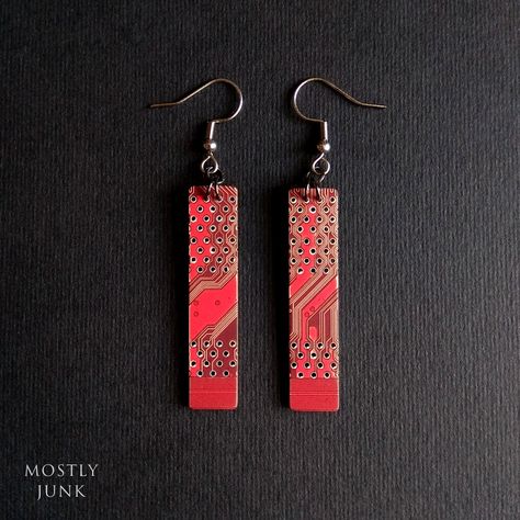 Cyberpunk Earrings, Pcb Jewelry, Waste Jewelry, Cyberpunk 2077 Aesthetic, Cyberpunk Jewelry, Fashion Cyberpunk, Dystopian Cyberpunk, Cyberpunk Red, Art Cyberpunk