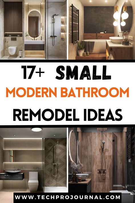 I'm really excited to share these small modern bathroom remodel ideas with you! If you’re looking to maximize style and function in a compact space, these ideas are perfect for creating a sleek and open feel. Dive into these small modern bathroom remodel ideas and see how easy it is to transform your bathroom into a fresh, updated retreat. Small Modern Bathroom Remodel, Massive Bathroom, Modern Bathroom Remodel Ideas, Small Modern Bathroom, Floating Toilet, Minimalist Small Bathrooms, Small Bathroom Decor Ideas, Wood Feature Wall, Modern Remodel