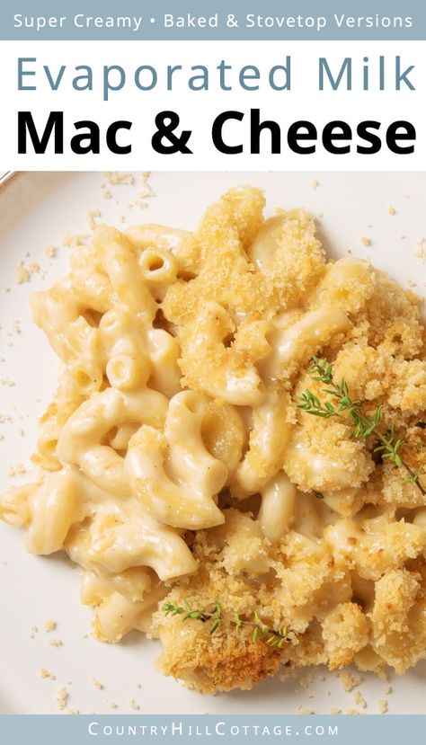 Mac And Cheese With Evaporated Milk And Velveeta, Max And Cheese With Evaporated Milk, Condensed Milk Mac And Cheese, Carnation Milk Mac And Cheese, Mac And Cheese With Evaporated Milk, Evaporated Milk Mac And Cheese, Mac And Cheese Recipe Evaporated Milk, Oven Mac And Cheese, Evaporated Milk Recipes