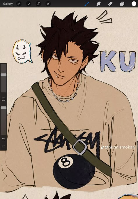 Hunnismoker Art, Kuroo Manga, Kuroo Tetsurou Fanart, Kuroo Tetsurou Hot, Kuroo Fanart, Haikyuu Kuroo, Kuroo Haikyuu, Kuroo Tetsurou, Boy Illustration