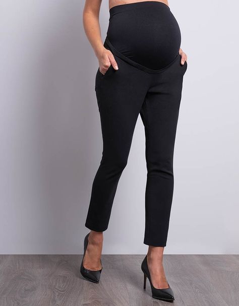 Cropped Maternity Pants Black | Seraphine Maternity Outfits Black Women, Quotes Nursing, Maternity Workwear, Clothes Quotes, Nursing Style, Workwear Women, Spring Maternity Outfits, Fashion Workwear, Maternity Work Wear