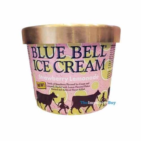 Lemonade Ice Cream, Ice Cream Strawberry, Vanilla Ice Cream Sandwich, Blue Bell Ice Cream, Ice Cream Novelties, Lemon Ice Cream, Flavor Ice, Blue Bell, Sweet Snacks Recipes